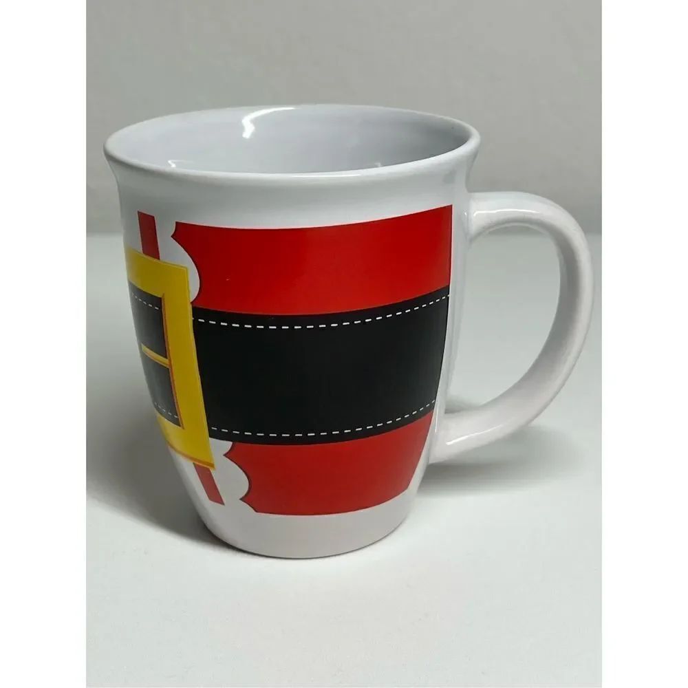 Santa's Belt Ceramic Mug 14 ounce size.